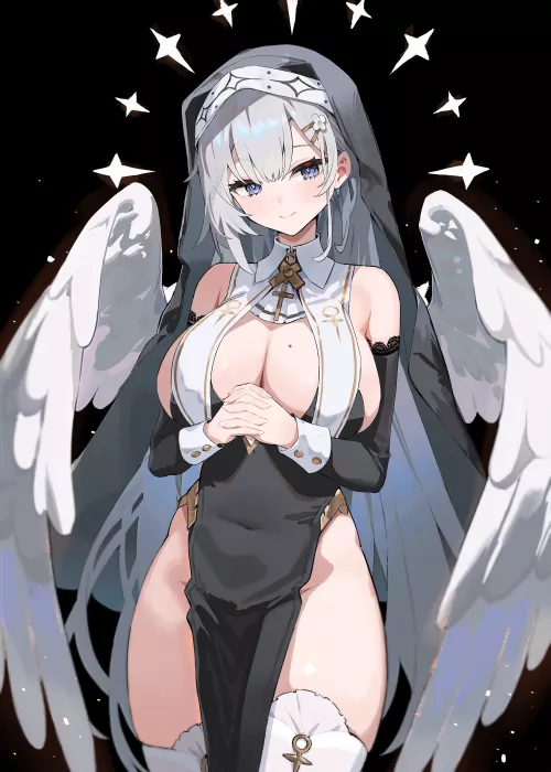 An angel in a nun outfit