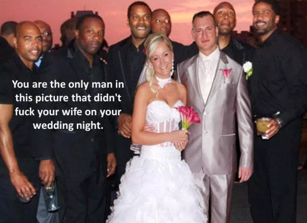 But was the only one to eat her pussy and ass. After each guy dumped a load in her holes, I was made to lick it clean. Some even made me suck their cocks clean. I can't wait for the honeymoon!