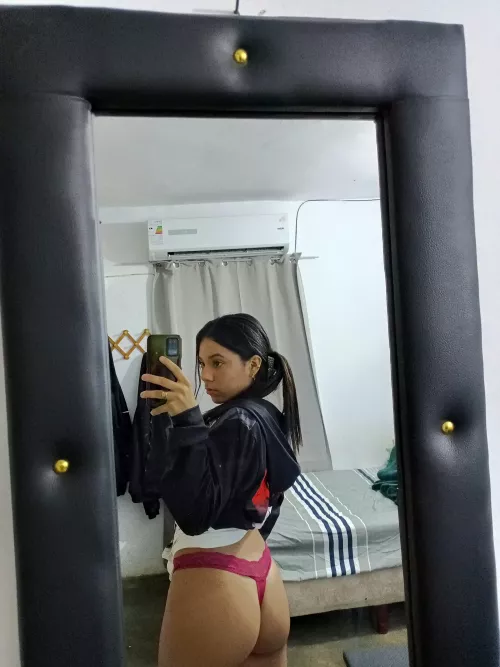 Do you think I look sexy in my red thong my love?