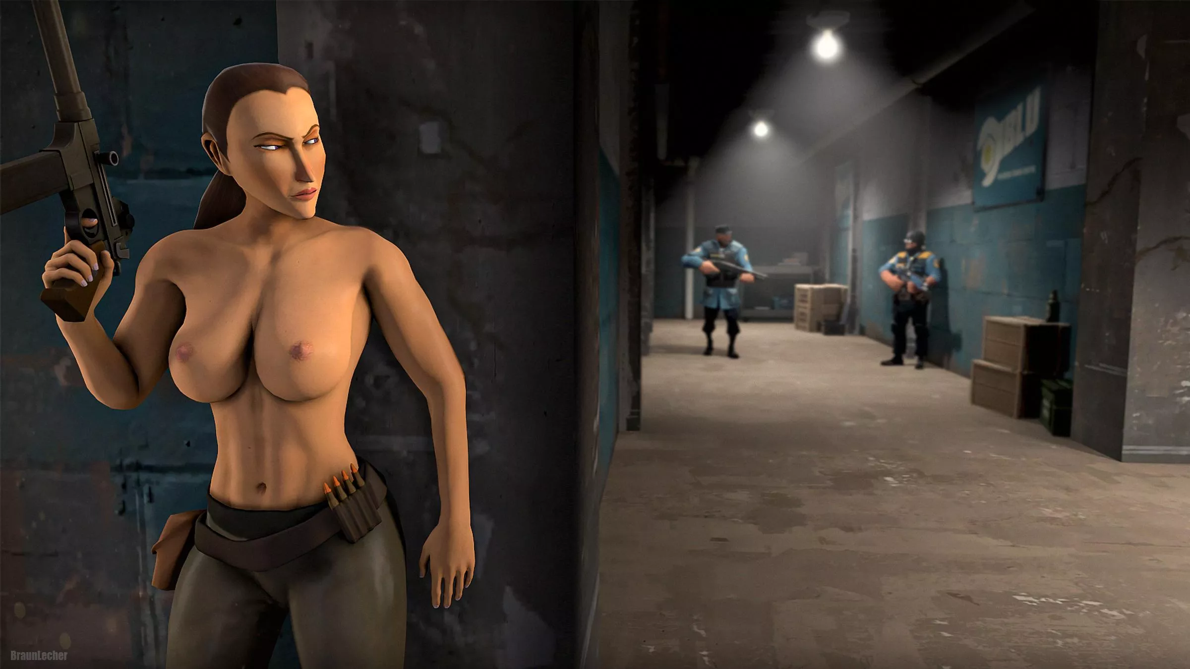 Femsniper escaping from Blu base by me