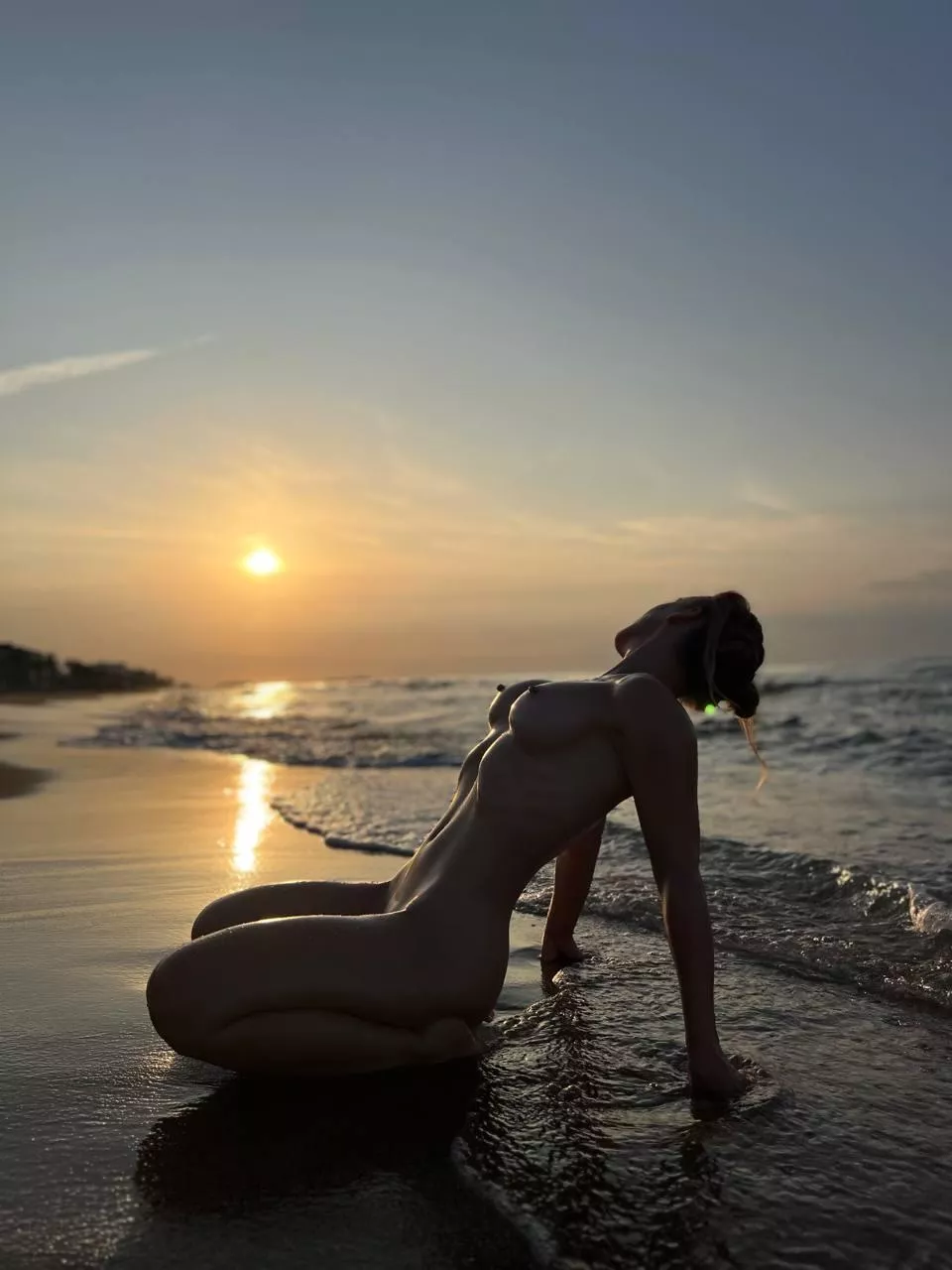 Greeting the sunrise in the nude