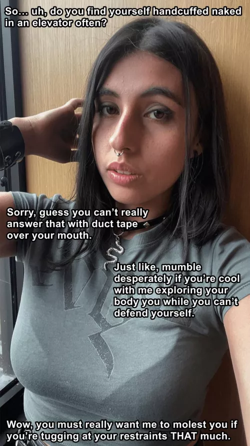 HeavenlyLovette - Handcuffed, Naked, and Gagged in an Elevator 