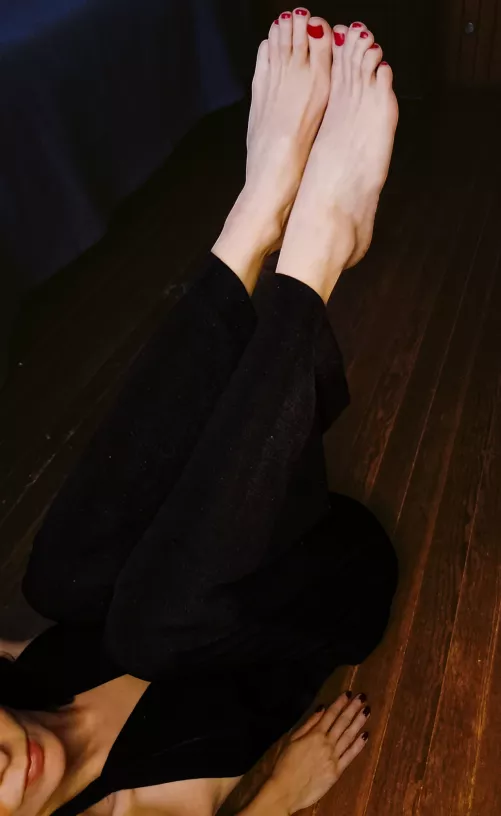 I know you want to lick them, be a good boy and maybe i'll let you..