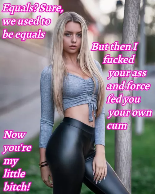 I’m never equal to anyone