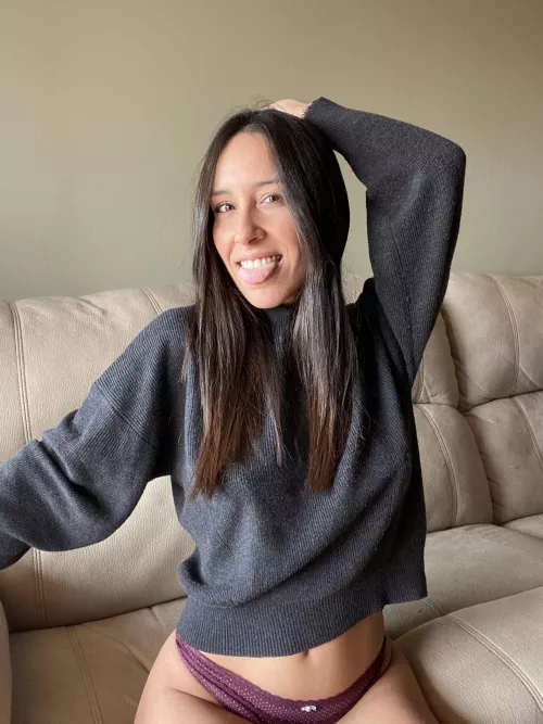 Just a shy and smiling girl 