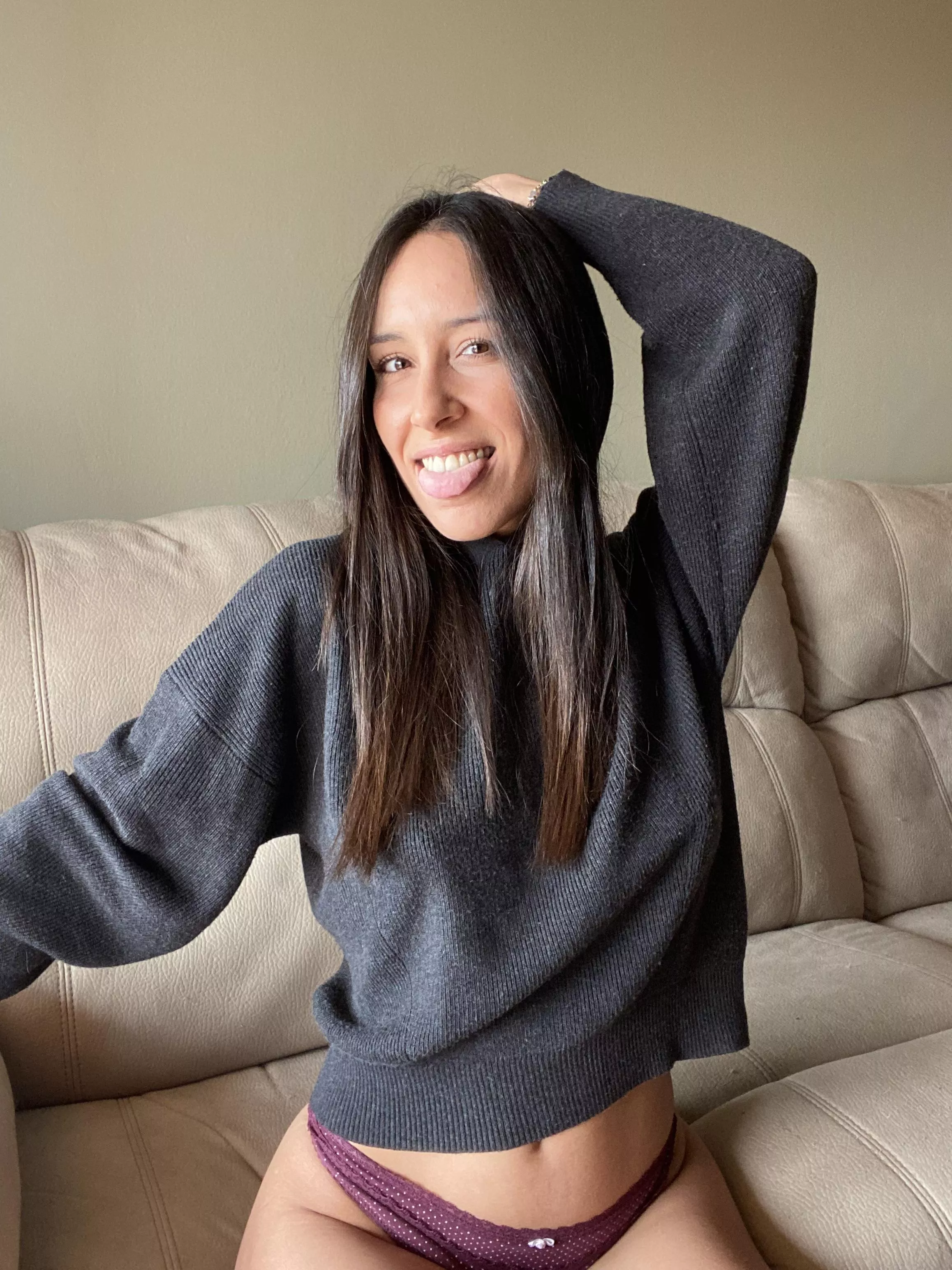 Just a shy and smiling girl 