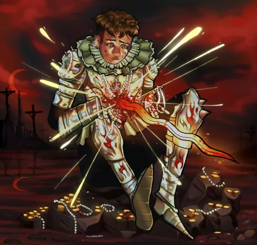 knight illustration- Personal Project by Laura Celebrovsky