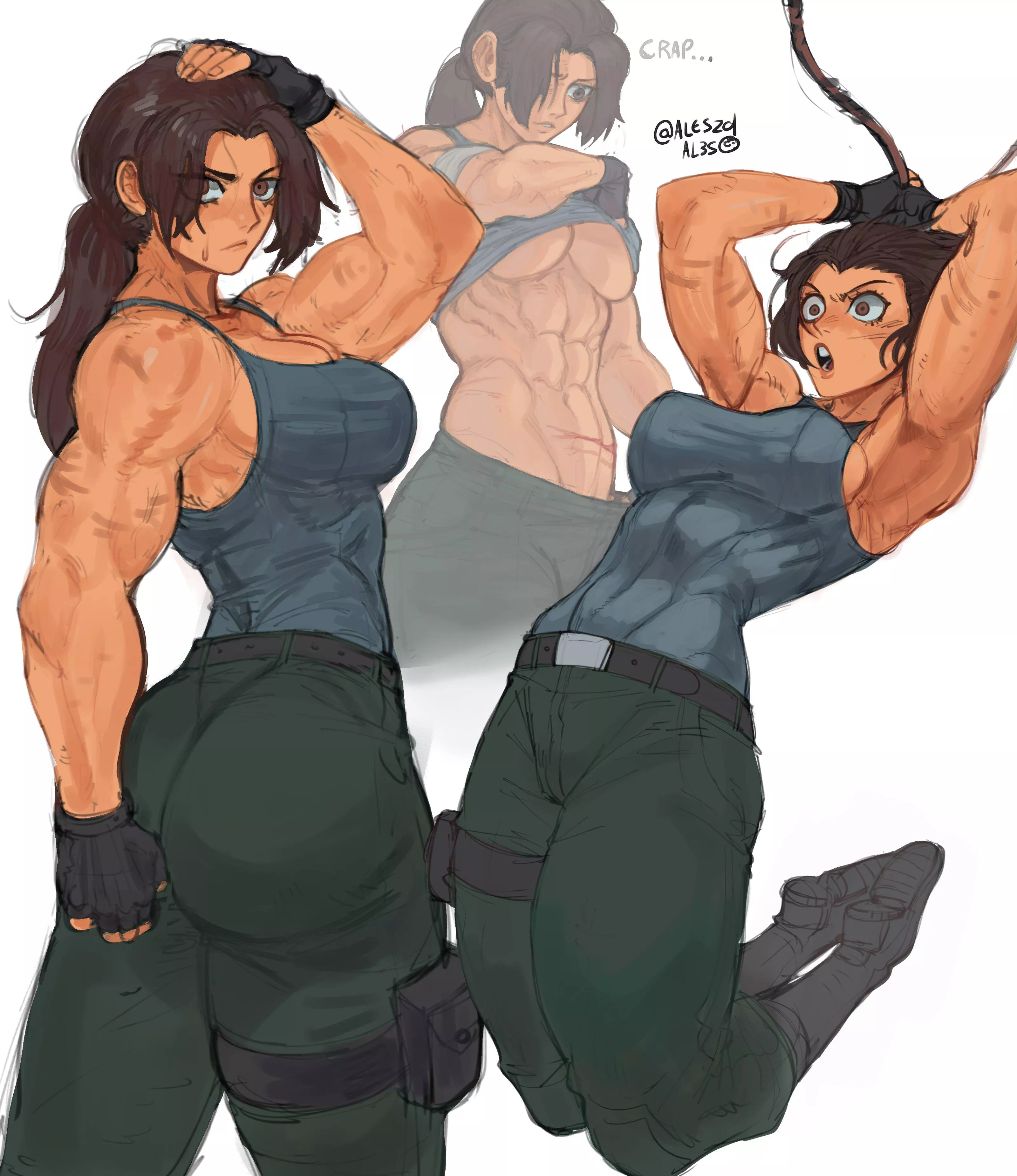 Lara Croft sketch [@Alesz01]