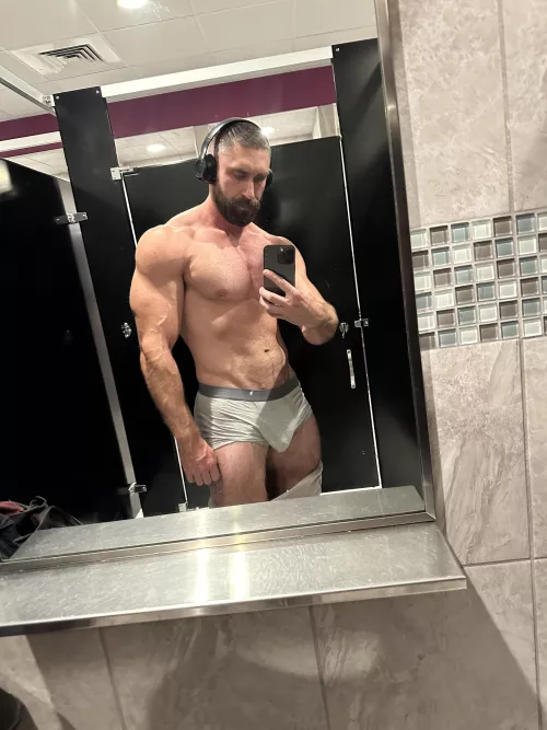 Locker room selfie