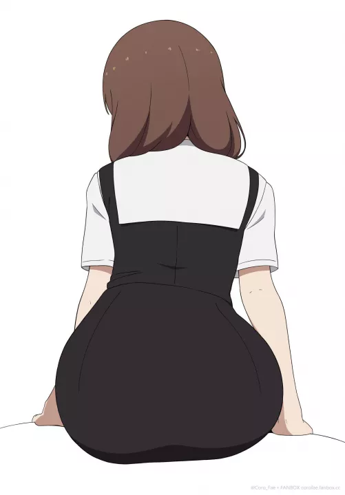 Miko's School Uniform Tightly Wrapped Around Her Round Ass 
