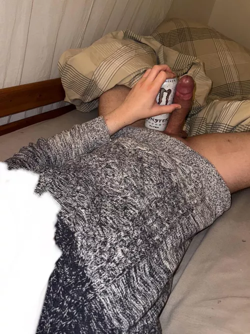 My roommate said no way youre bigger than that when we were shopping groceries, so I showed him