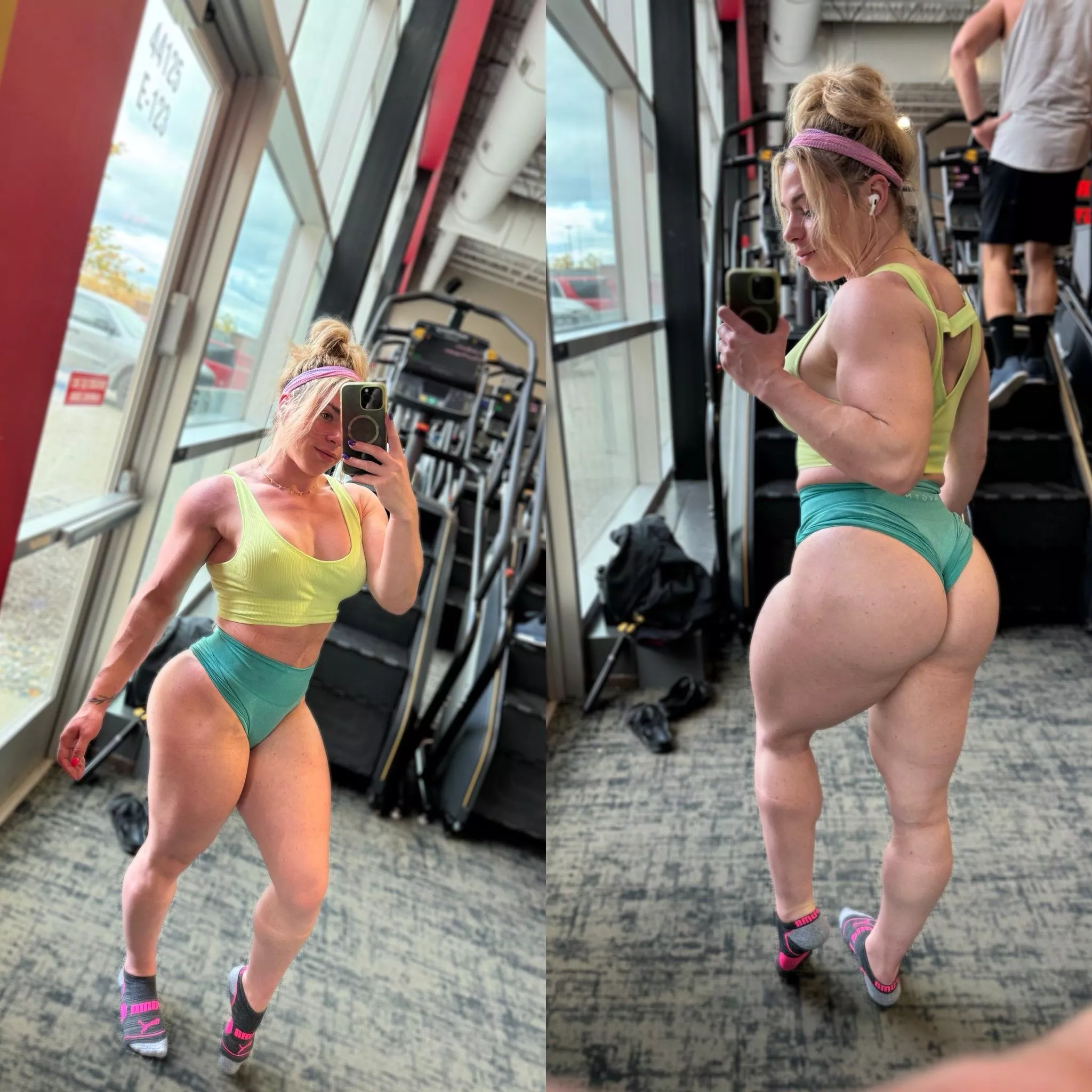 No fancy angles needed when you actually have muscle