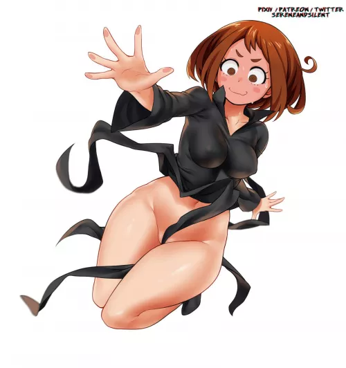 Ochako’s daring cosplay (sereneandsilent)