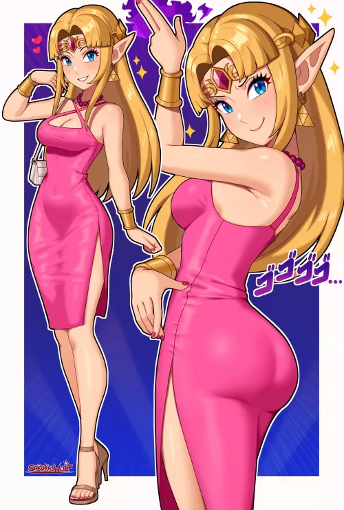 Pink Dress Zelda (sarukaiwolf) [The Legend of Zelda] 