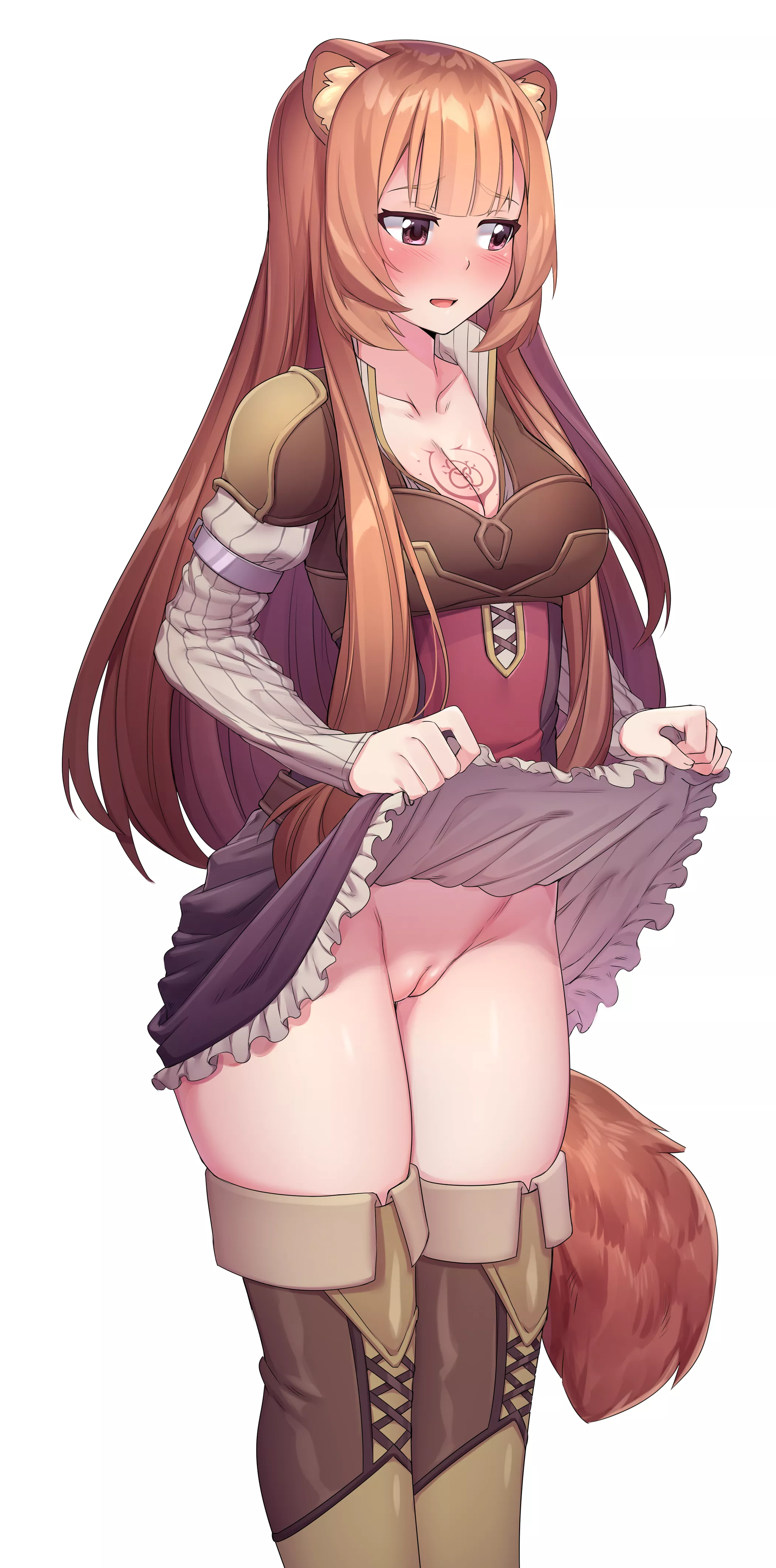 Raphtalia showing her pussy 