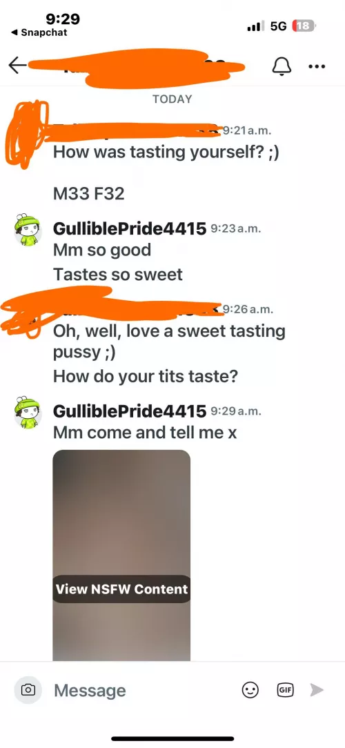 Show us how good of a sexter you are ;) Either screenshot the last sexy conversation you had, or start a new one (bonus points if it’s with someone that isn’t your partner) 