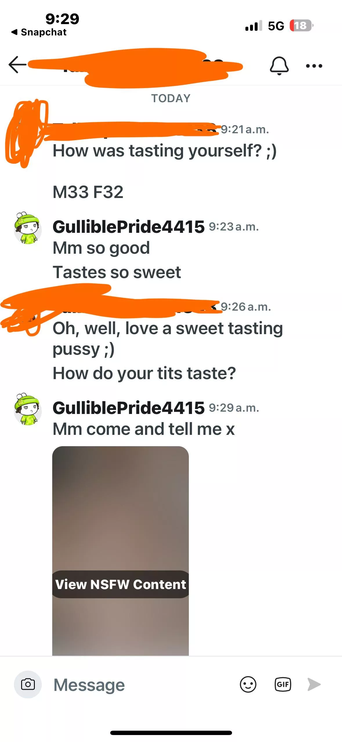 Show us how good of a sexter you are ;) Either screenshot the last sexy conversation you had, or start a new one (bonus points if it’s with someone that isn’t your partner) 