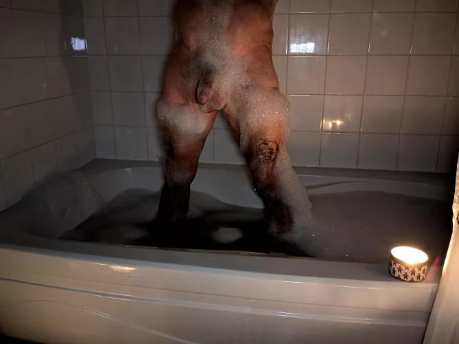 There's enough room in this tub for one... maybe two other people.