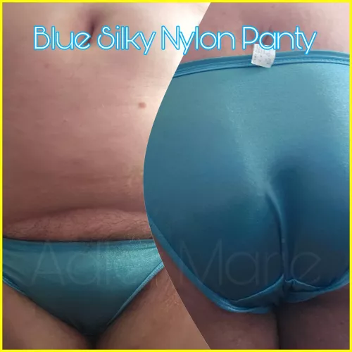 These blue silky panties smell amazing. Want to taste? [Selling][US]