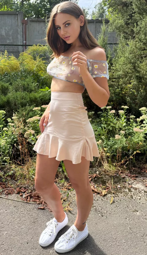 This nude skirt is so tight