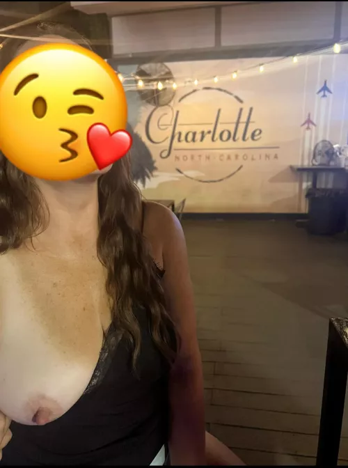 What a fun [F]riday night in the QC.  Who knows this spot?   It was surprisingly quiet for a Friday night. Only one guy got to see my MILF nipple make an appearance.  