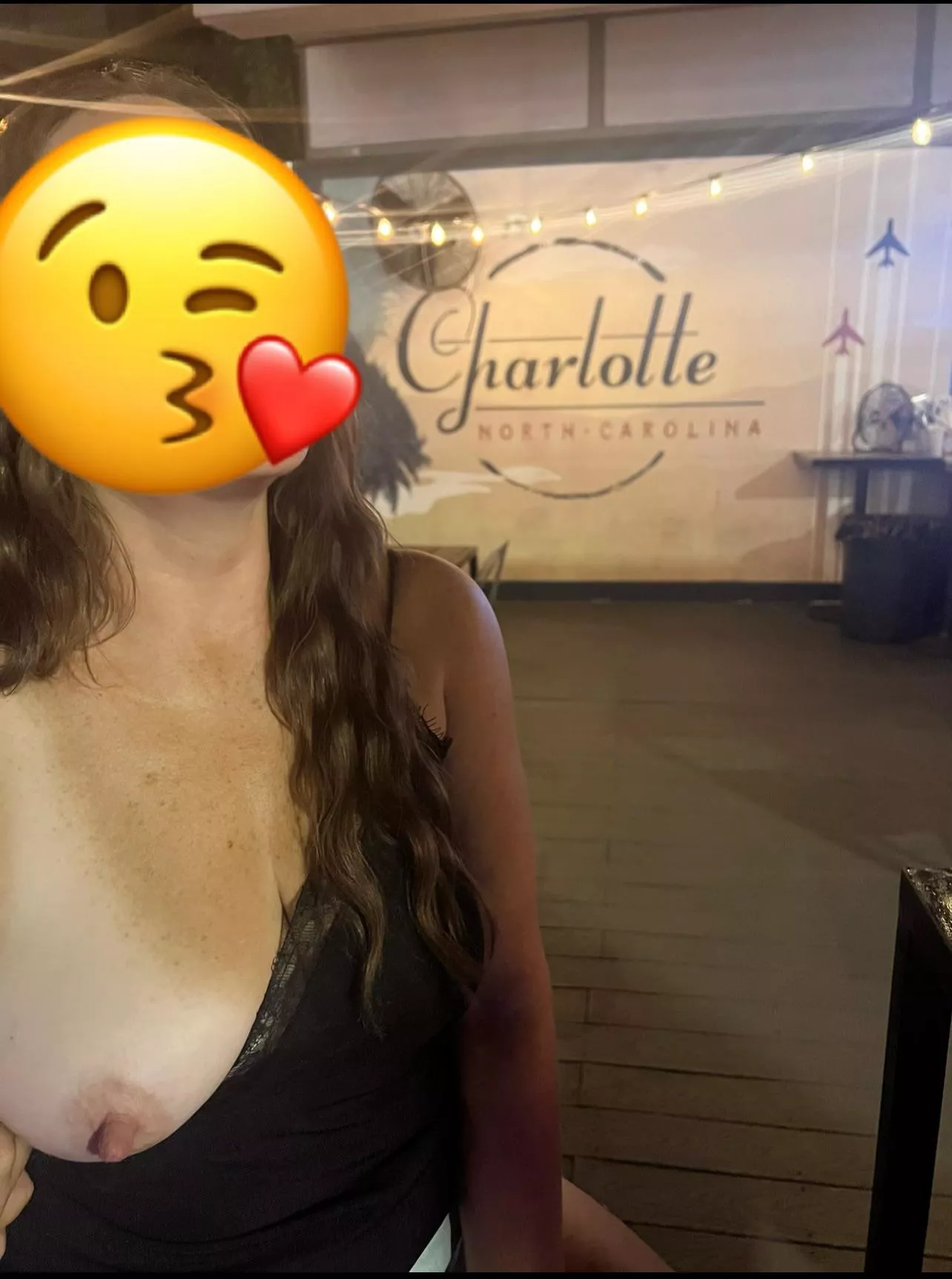 What a fun [F]riday night in the QC.  Who knows this spot?   It was surprisingly quiet for a Friday night. Only one guy got to see my MILF nipple make an appearance.  