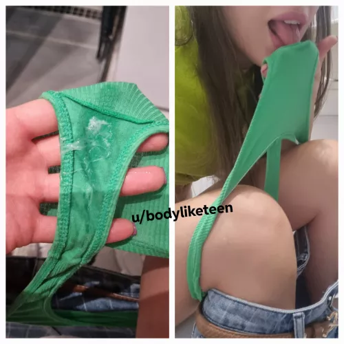 Am I crazy that I love licking my grooly panties :) ? 