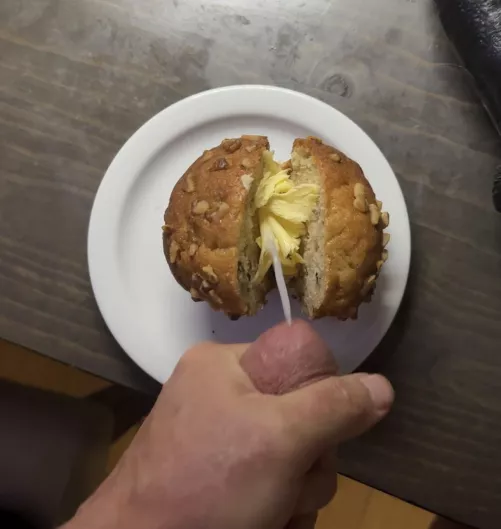 Banana nut on my muffin