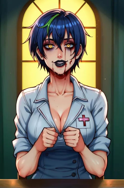 Crazy nurse Xenovia will hurt you