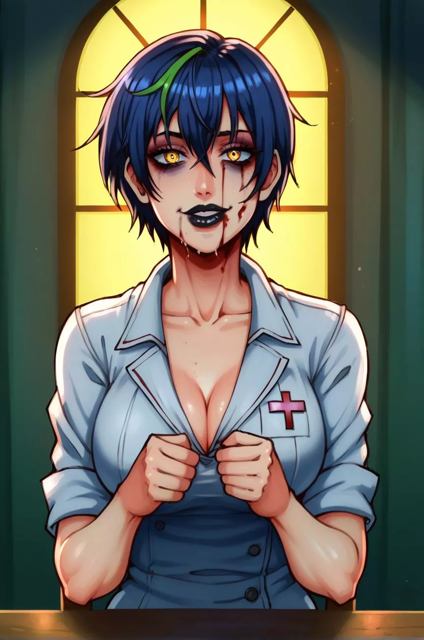 Crazy nurse Xenovia will hurt you