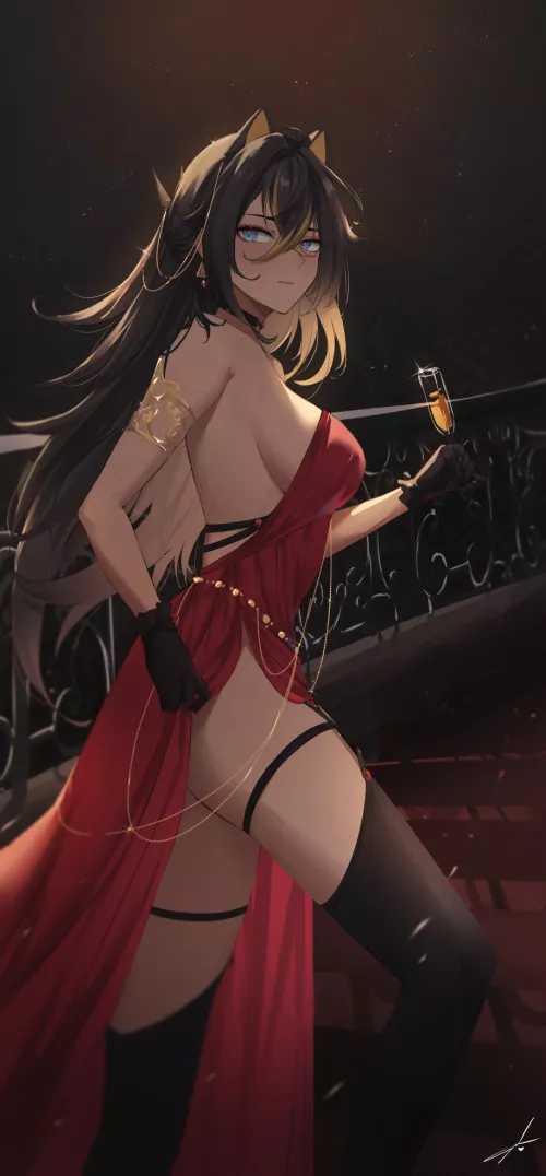 Dehya in a formal dress