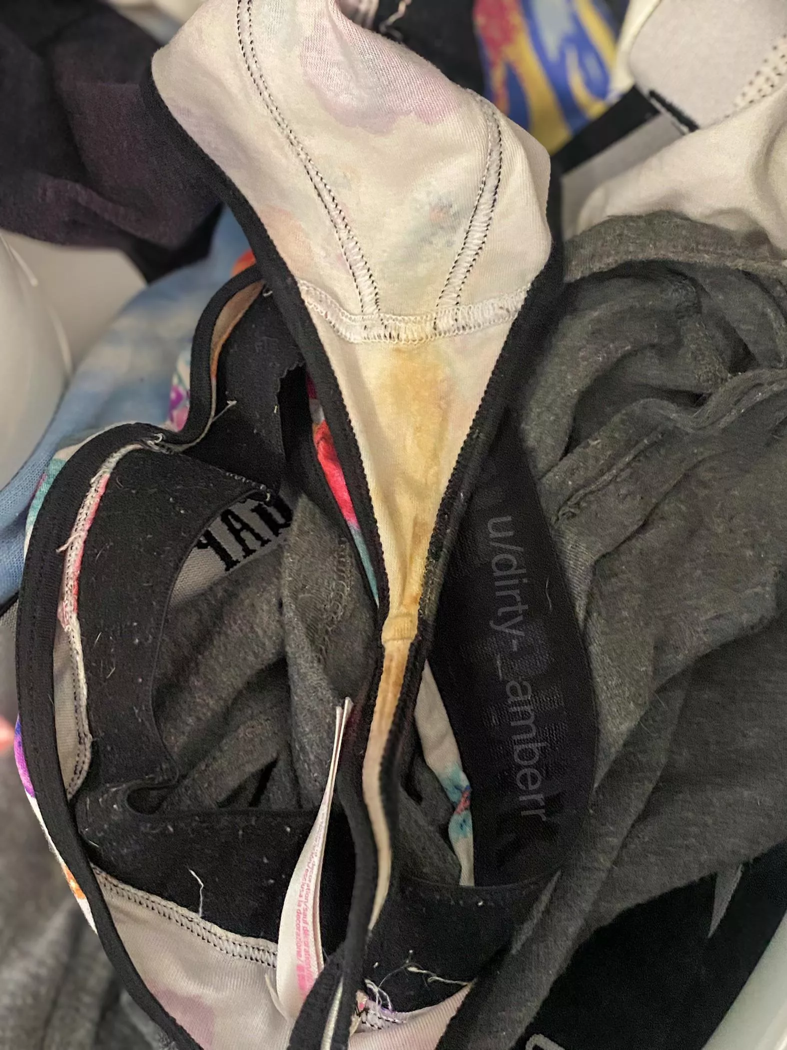 Dirty hamper find - time to do laundry.