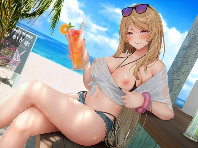 Enjoying her vacation 