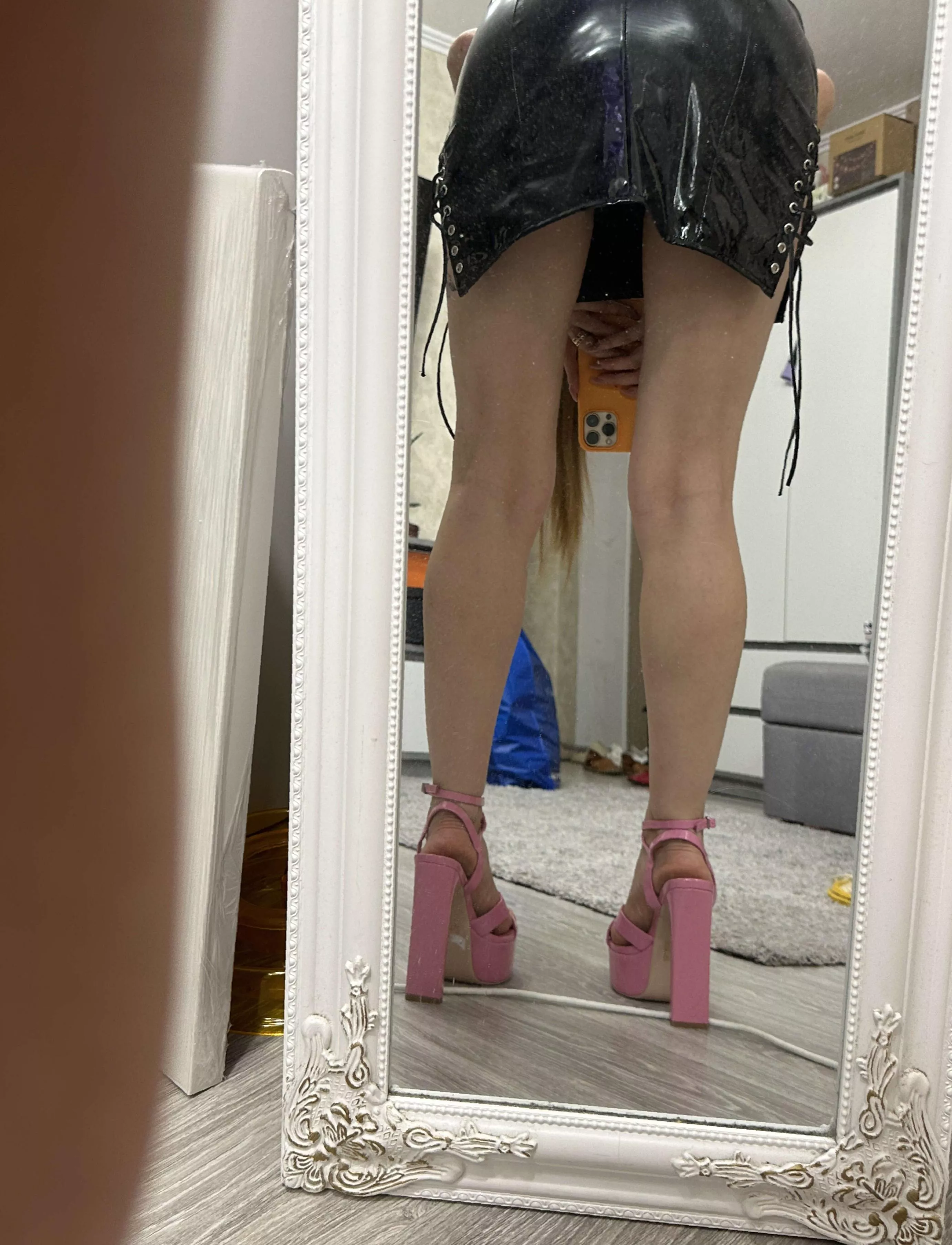even at home I wear heels