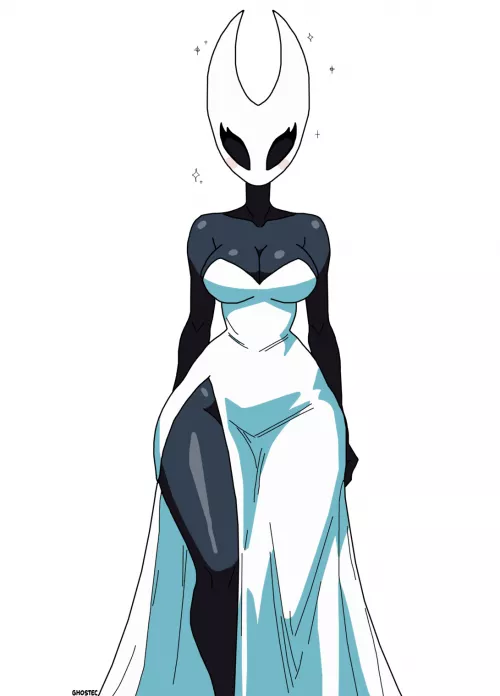 Hornet in a white dress! (This art is pretty SFW, but I'm gonna post it here just in case) [OC]
