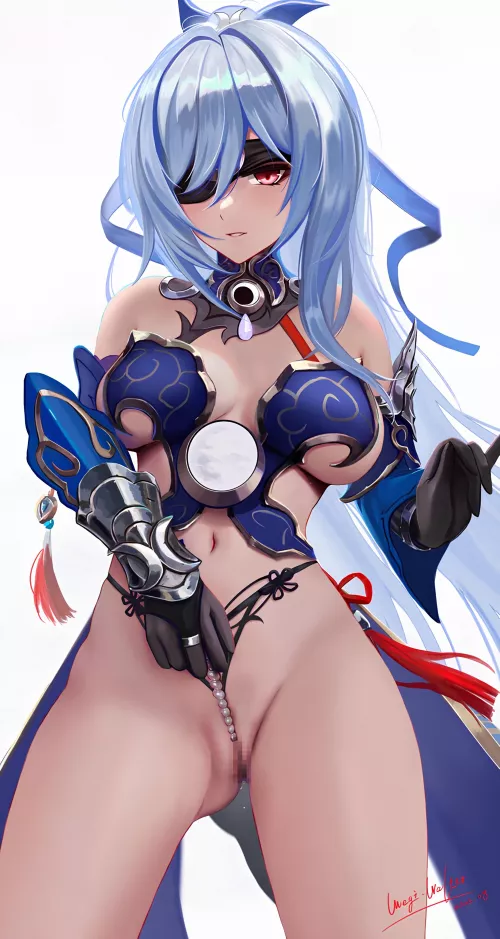 Jingliu wearing pearl panties