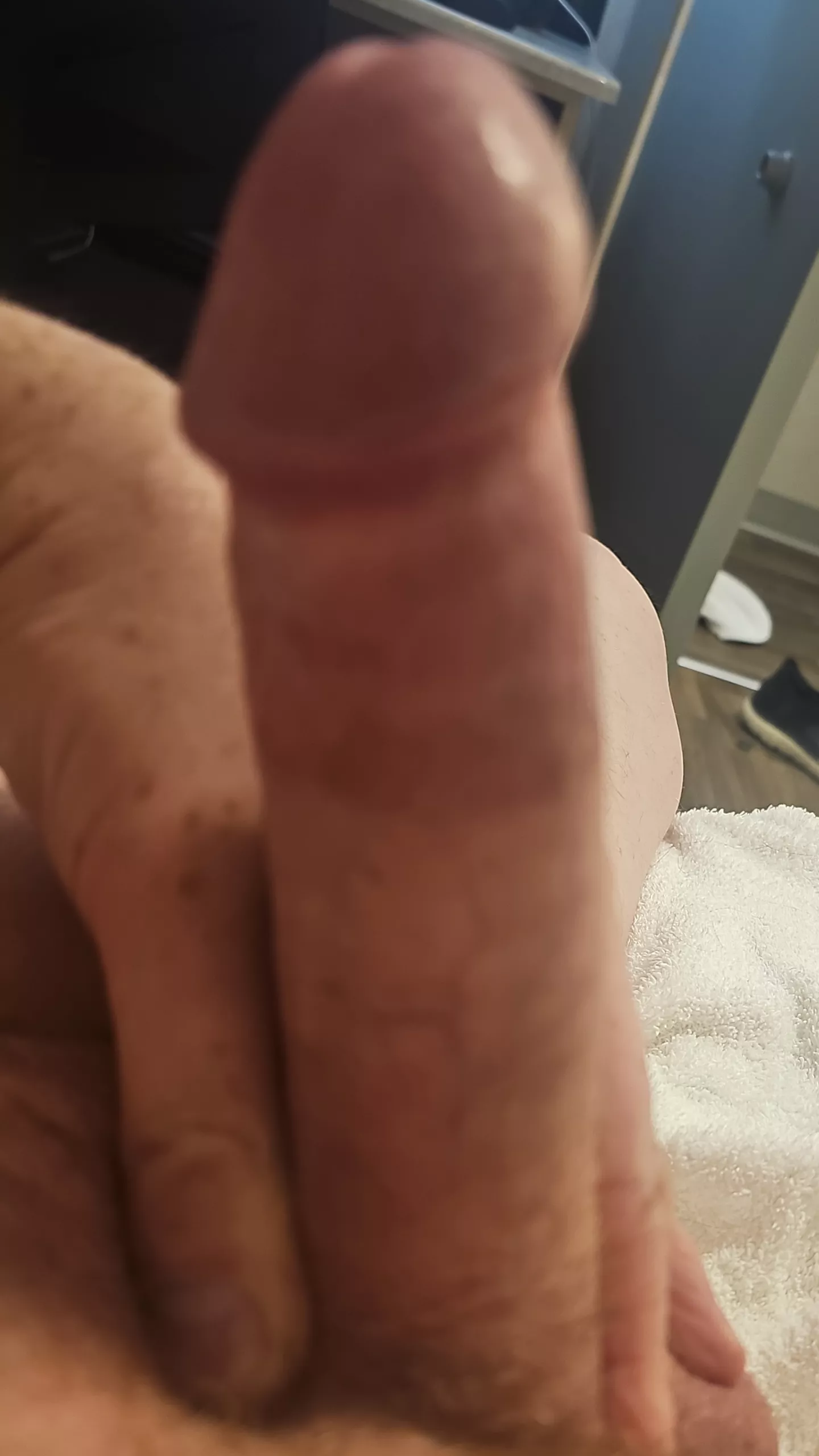 Just lying here hard