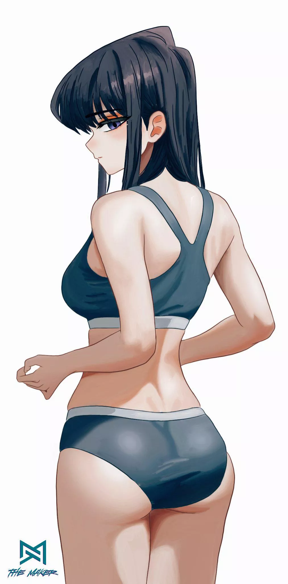 Komi-San Wearing Her Sports Bra And Panties [Komi Can't Communicate]
