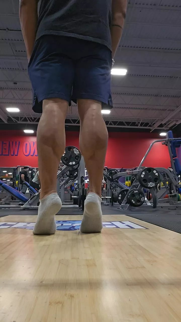 Leg day today, socks help with form. 