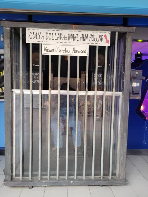 My local arcade has a machine where you put a dollar in to morbidly execute someone