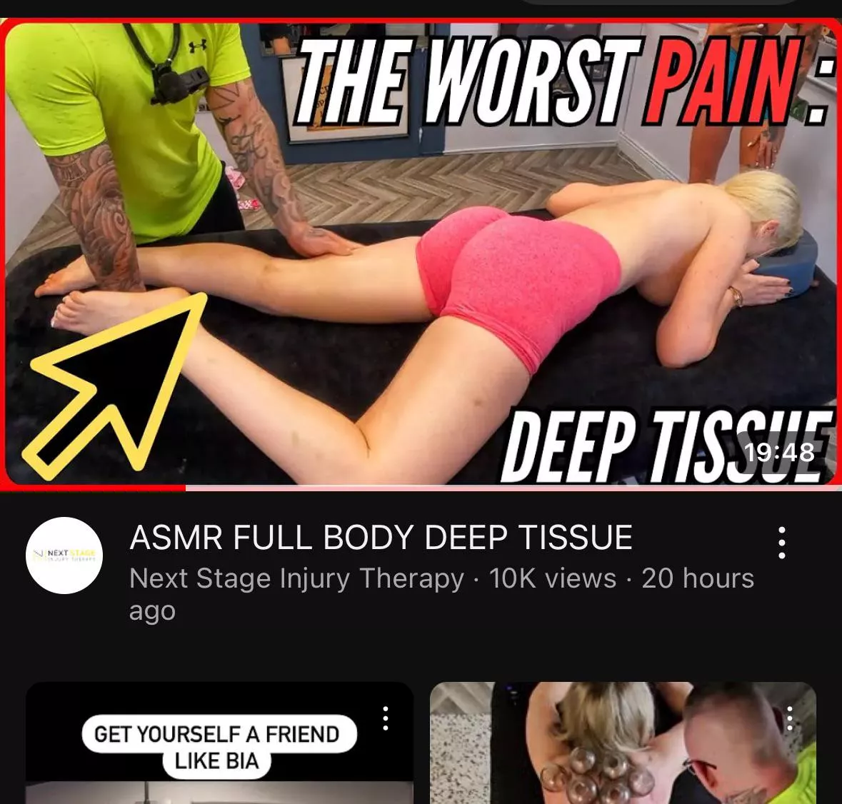 New YouTube video of my first deep tissue massage up now ! Link below to watch it for Free 👇🏻