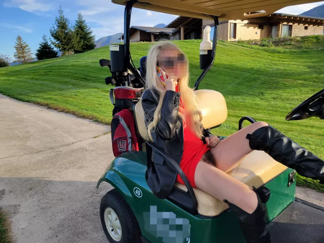 No wonder the green keeper kept following us