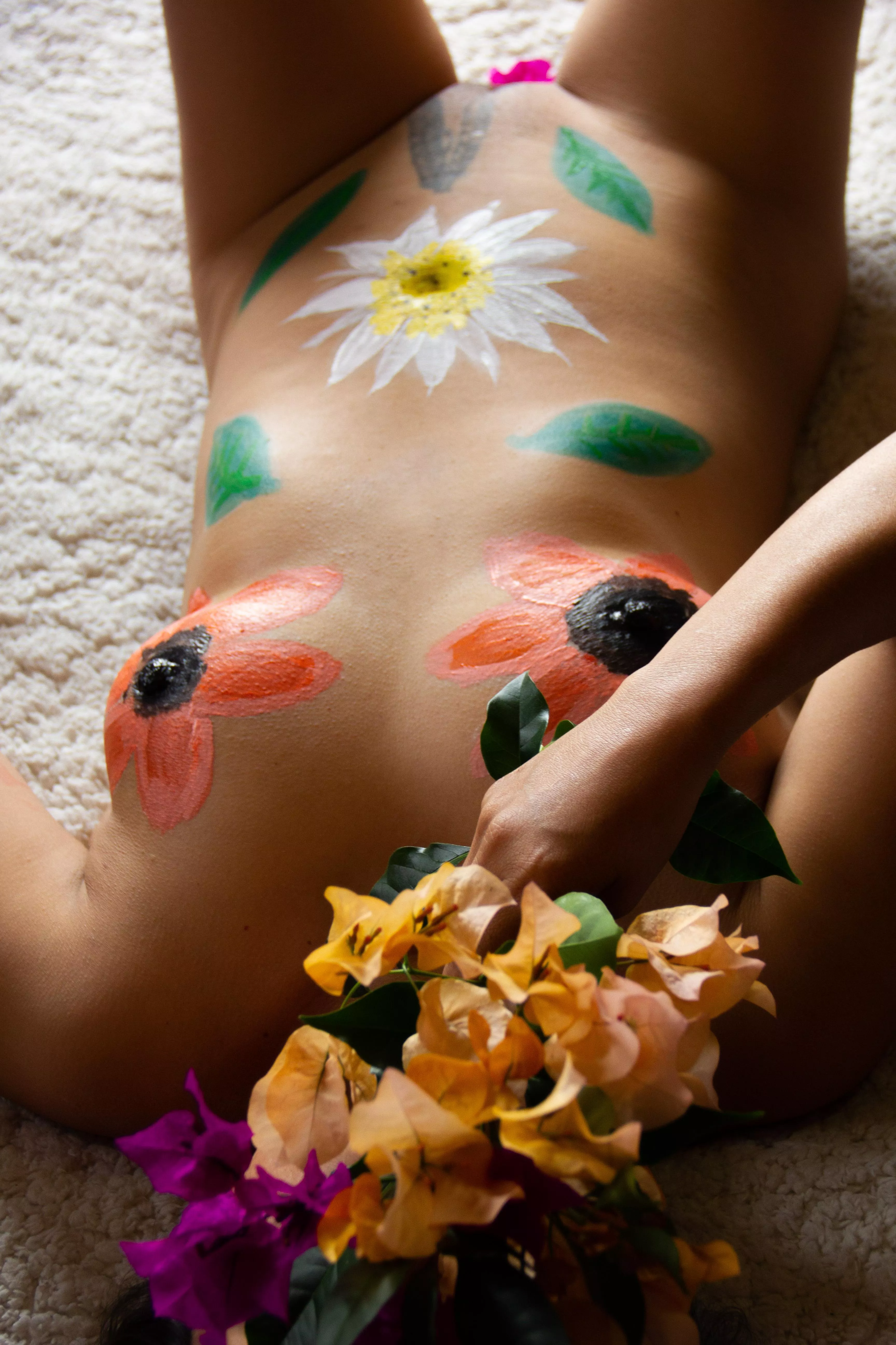 Paint and flowers