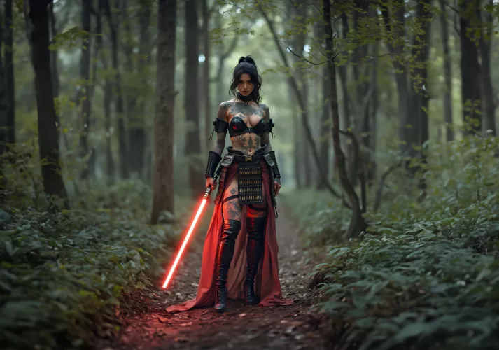 Samurai Sith seeking a Jedi for her to throat. (fant.ass.see.art)