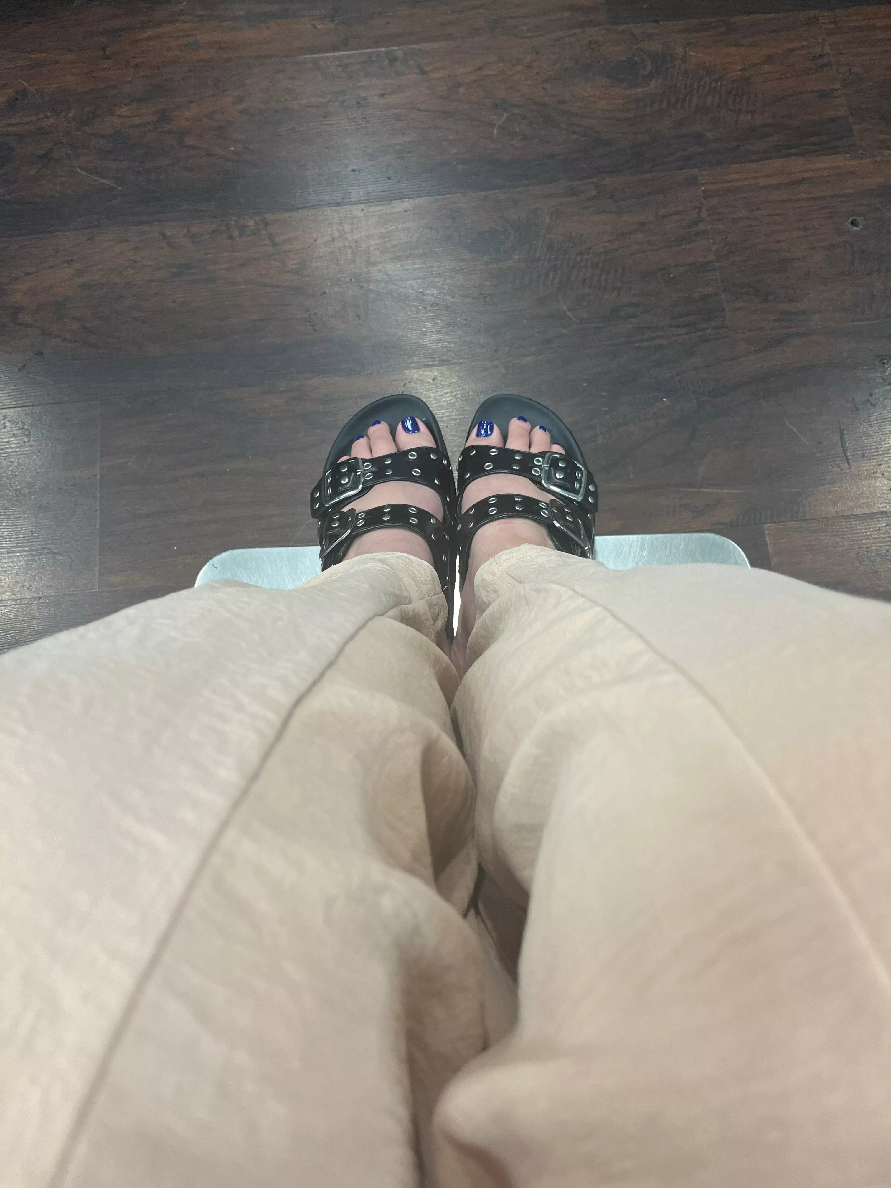 Sit at my feet while I get my hair done. 