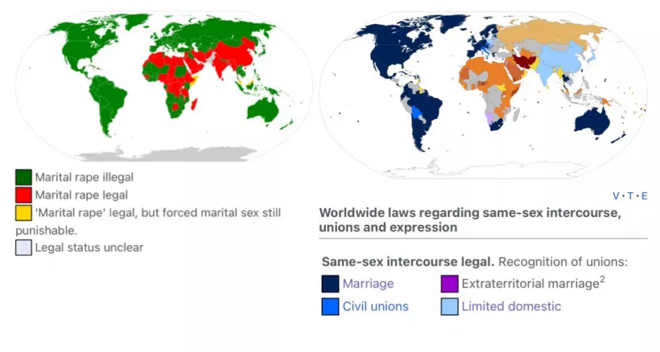 There’s no where in the world where gay marriage and marital rape both legal 