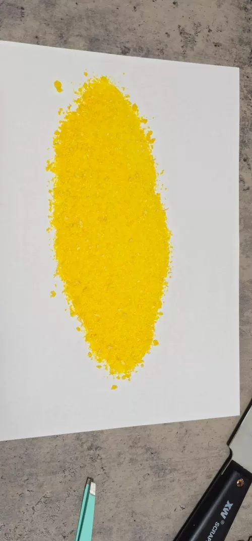 This is a 2nd pull of half a batch. I only ran half the size of batch this time. That's on a whole sheet of printing paper. I'll get this much from this 3rd pull too. I'll pull just shy of 3oz off 3 kilos of bark. I usually pull 5oz off 5 kilos.