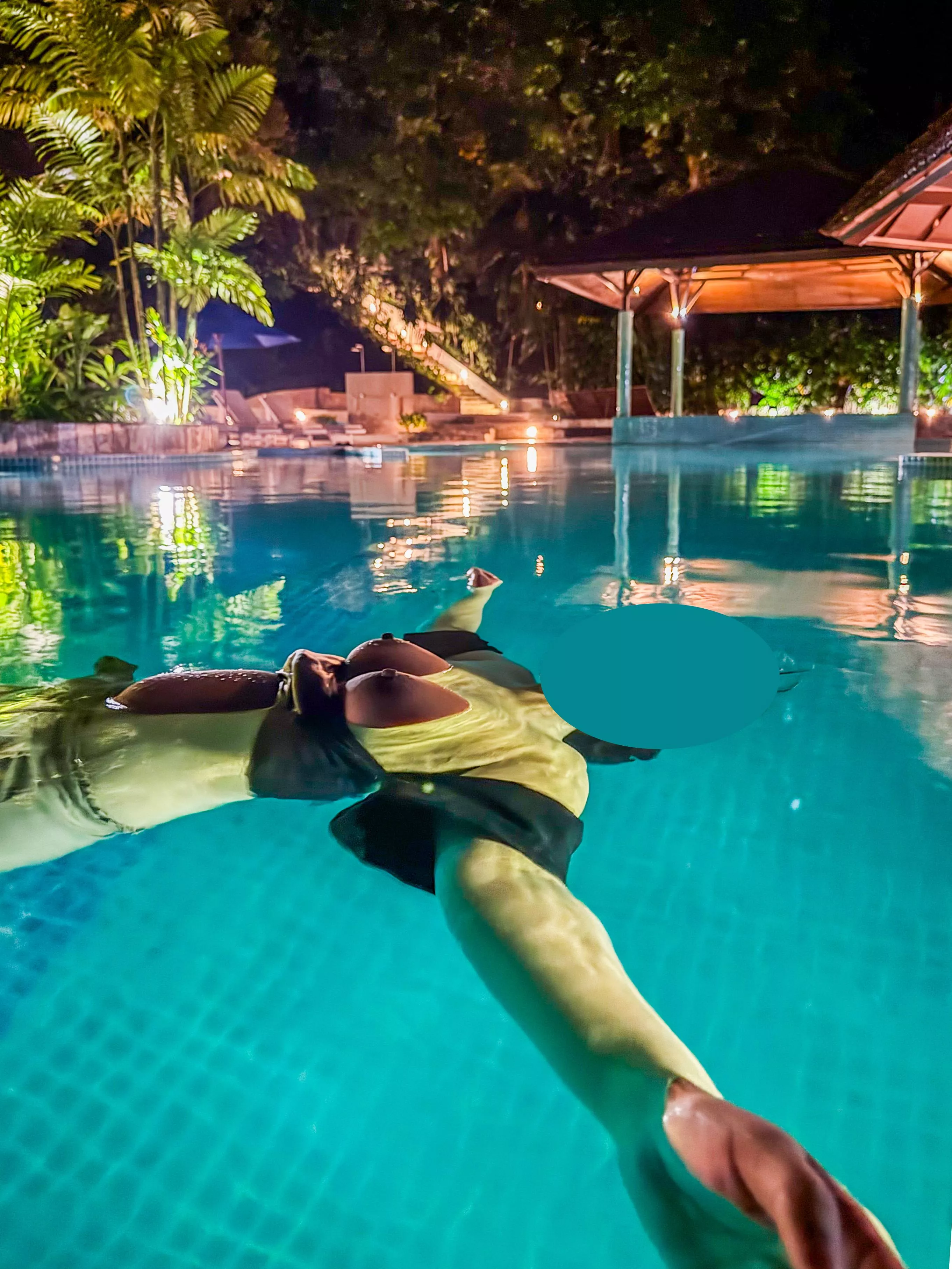 What would you do if you saw me in the pool like this?