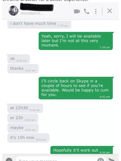 When a horny size queen is desperate to see your cock on cam… 