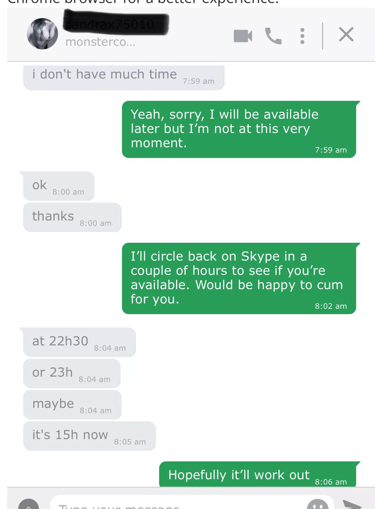 When a horny size queen is desperate to see your cock on cam… 